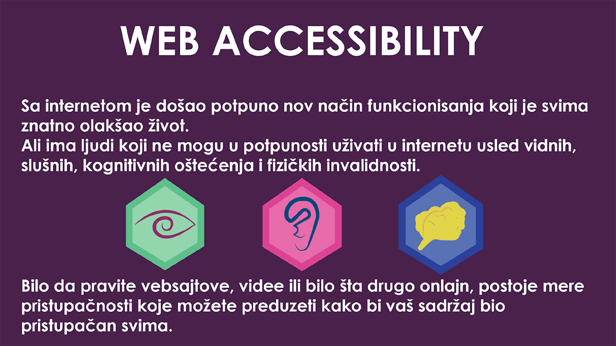 Inkluzivna galerija - Web Accessibility infografika
